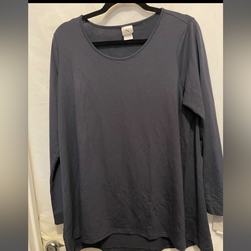 Natori Women long sleeve Grey Gray Gun Natori Top